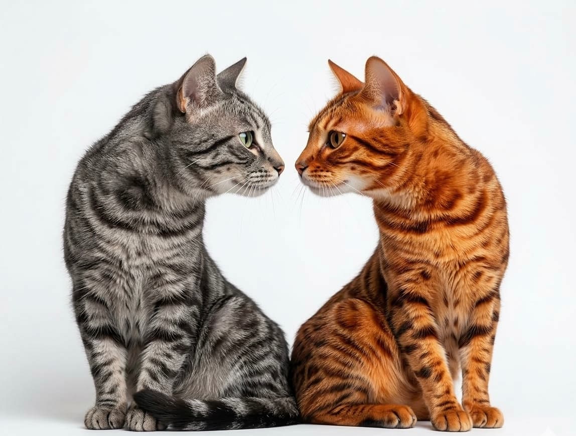 Due gatti che si incontrano