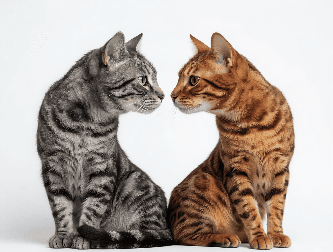 Due gatti che si incontrano